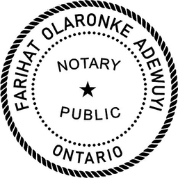 Farihat Olaronke Adewuyi — Notary Public Ontario